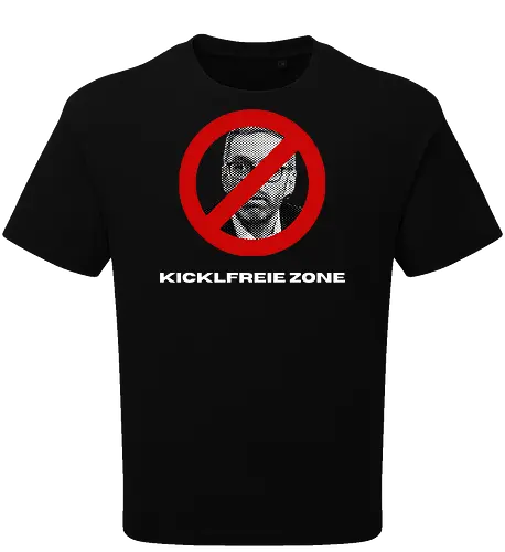 Kicklfreie Zone Weisse Schrift