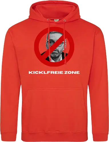 Kicklfreie Zone Weisse Schrift