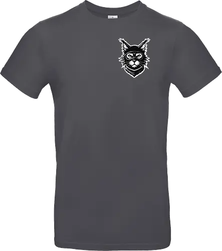 Front Katze Pocketdruck, Back Logo schwarz