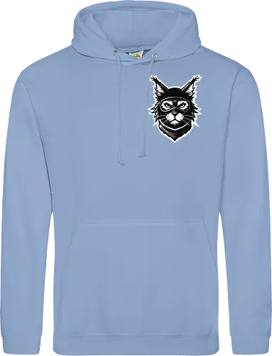 Front Katze Pocketdruck, Back Logo schwarz