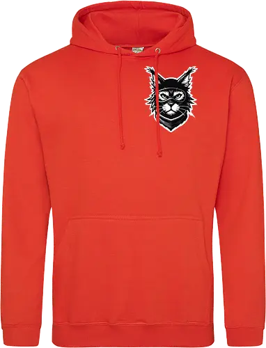 Front Katze Pocketdruck, Back Logo schwarz