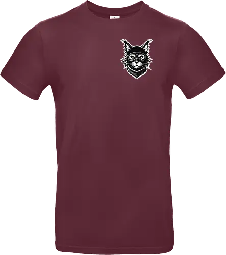 Front Katze Pocketdruck, Back Logo schwarz