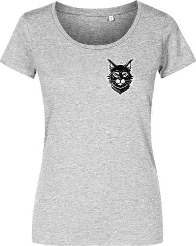 Front Katze Pocketdruck, Back Logo schwarz