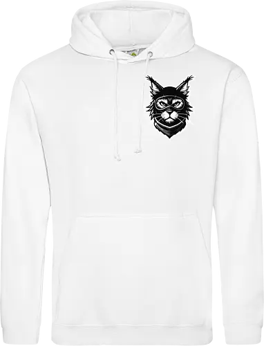 Front Katze Pocketdruck, Back Logo schwarz