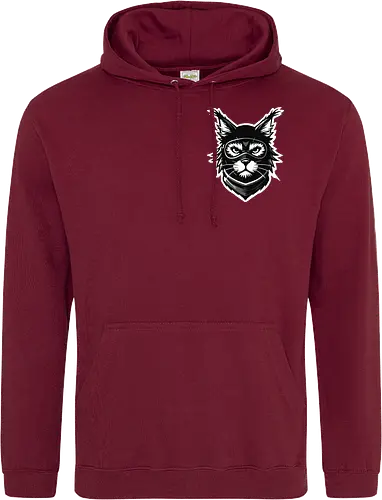 Front Katze Pocketdruck, Back Logo schwarz