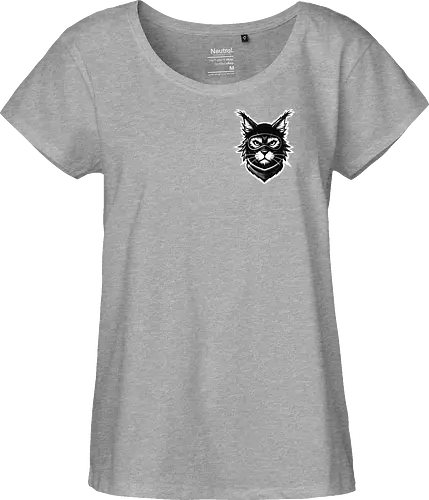 Front Katze Pocketdruck, Back Logo schwarz