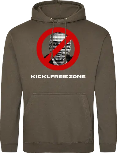 Kicklfreie Zone Weisse Schrift