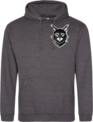 Front Katze Pocketdruck, Back Logo schwarz