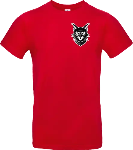 Front Katze Pocketdruck, Back Logo schwarz