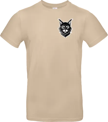 Front Katze Pocketdruck, Back Logo schwarz