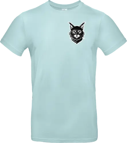 Front Katze Pocketdruck, Back Logo schwarz