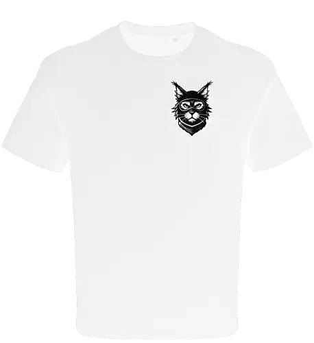 Front Katze Pocketdruck, Back Logo schwarz