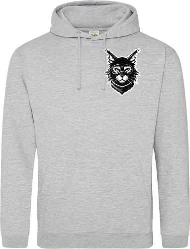 Front Katze Pocketdruck, Back Logo schwarz