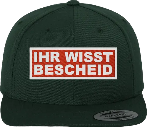 schmittywersonst - Ihr Wisst Bescheid Cap
