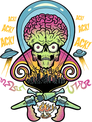 Martian Mayhem - 90s, 90s movies, ack ack, brain, cult film, funny, halloween, horror, invasion, mars, martian, nostalgia, sci fi, space, ufo
