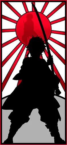 The Heir of the Sun - Anime, Slayer, tanjiro, kimetsu no yaiba, negative space, pop culture