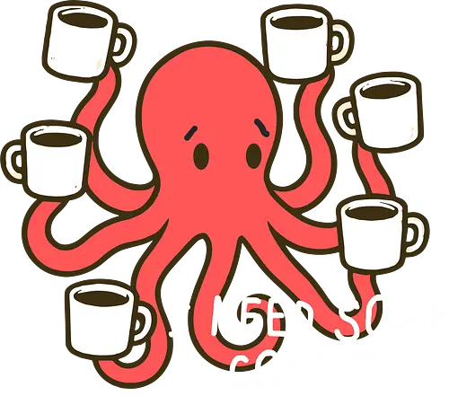 I need some coffee - octopus, coffee, cups, humor, sleepiness, caffeine, cute, cartoon, mugs, tired