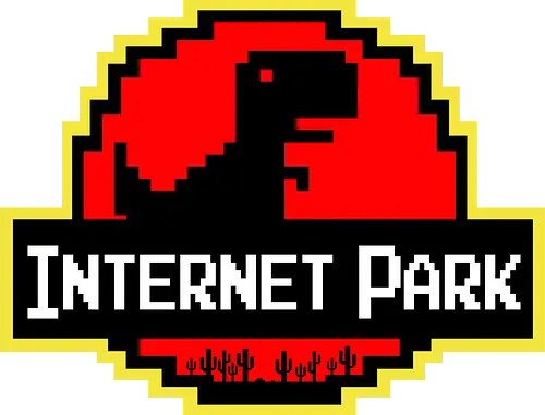 Internet Park - jurassic, internet, park, retro, meme, parody, dinosaur