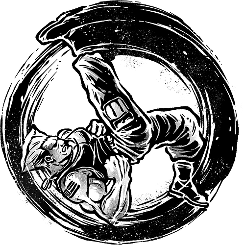 Somersault Circle - Japanese, mash up, arcade, video game, retro gaming, gamer, fighting, movie, action