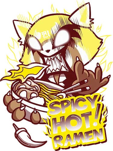 Spicy Comfort Food - ramen, essen, japan, sushi, aggretsuko, sanrio, retsuko, nudelsuppe, scharf, spicy, dth metal