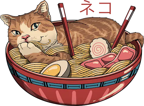 Neko Ramen 2 - ramen, neko, cat, katze, nudeln, noodles, noodle soup, soup, suppe, japan, nippon, food, essen