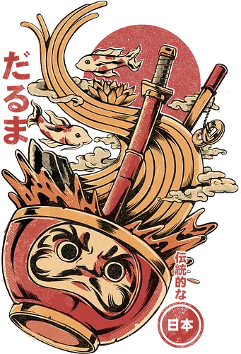 Daruma Ramen - ramen, daruma, food, luck, wish, Wunsch