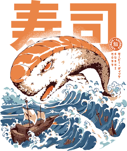Moby Sushi - wal, whale, sushi, nigiri, moby dick, kaiju