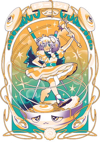Mahou Ramen - Magical Girl, anime, manga, ramen, magic, food