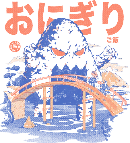 The Great Onigiri - onigiri, gohan, food, japan, kaiju