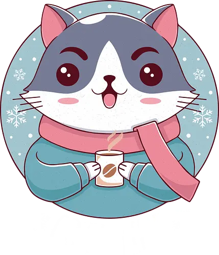 Cozy Time - Cozy, chill, cat, katze, winter, Kakao, cocoa, t