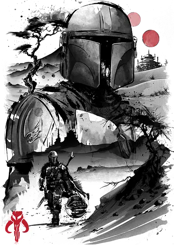 The bounty hunter in the desert sumi e - space opera, space, tv