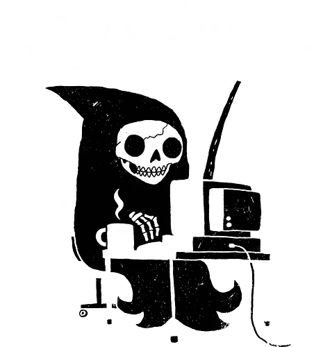 It's a Living - arbeit, sensenmann, büro, Papierkram, death, reaper, office