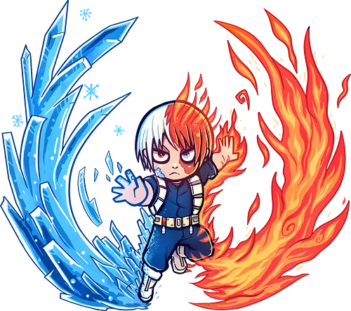 Best Hot and Cold Hero - water, fire, MhA, academia