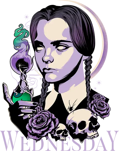Wednesday Face - addams family, wednesday, wednesday addams