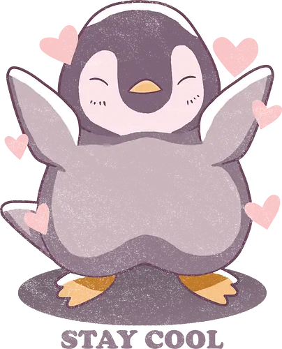 Stay cool - penguin, pinguin, cute, hrts