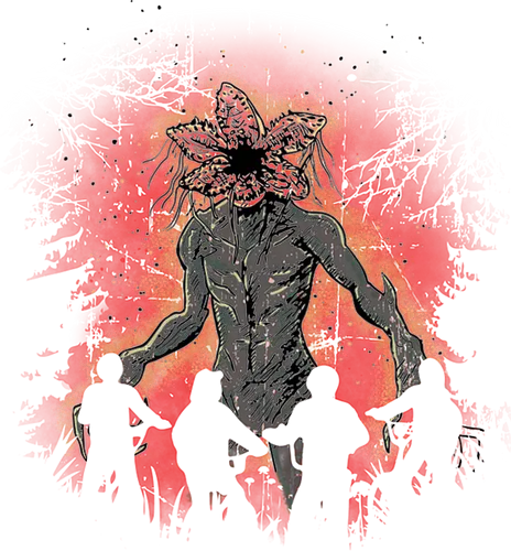 Watercolor Stranger Gorgon - stranger, things, monster, horror