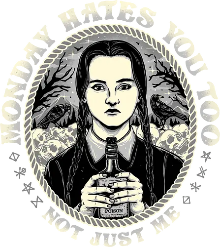 Monday Hates You Too - monday, montag, addams, weComiconsoleday