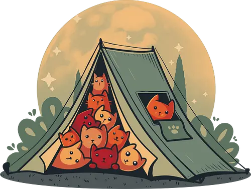 Cat Camping - camping, Cats, kitten, wilderConsoles