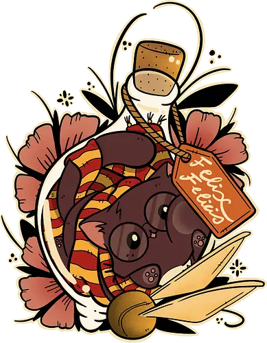 Felix in Bottle - lucky, cat, glück, Potion, magic, witch, witchcraft, katze