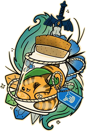 Milk in Bottle - cat, katze, Potion, Milch, milk, gaming, Hero of Time